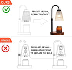 Black Candle Warmer Lamp WithTimer and Dimmer,Fragrance Electric Wax Melt Warmer with 2 Bulbs,Scented Jar Lamp,Mother's Day/Birthday/Christmas Gifts for Mom/Wife,Home Decor,Adjustable Height