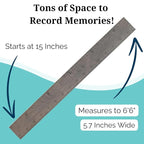 HEADWATERS STUDIO Height Ruler for Wall - Child Height Wall Chart, Height Chart for Kids Growth Chart for Wall Growth Chart Wood, Wooden Growth Chart for Wall - Gray w/Inches - 63"x5.75"