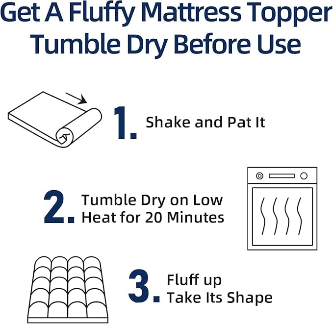 Mattress Topper Twin for Back Pain, Extra Thick Mattress Pad Cover, Plush Pillow Top, Deep Elastic Pocket, Grey,39"X75"+20"