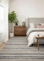 RUG BRANCH Havana 5' x 8' (5'3" X 7'7") Scandinavian Indoor Area Rug, Contemporary, Blue Brown - Living Room, Bedroom, Dining Room, and Kitchen