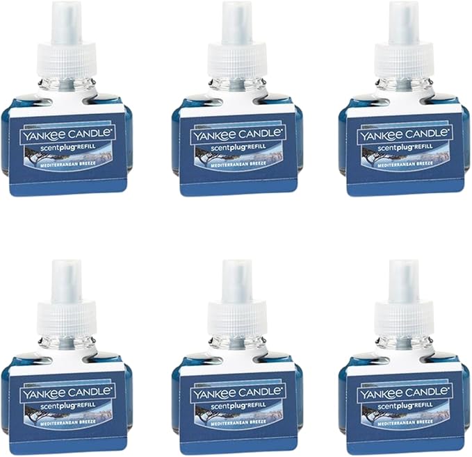 Yankee Candle ScentPlug Refill, Mediterranean Breeze (Pack of 6)