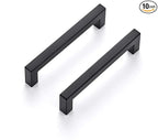 Ravinte 10 Pack 5 Inch Square Cabinet Handles Matte Black Pulls Drawer Kitchen Hardware for Cabinets Cupboard.