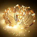 Led Fairy Lights Battery Operated, 2 Packs Mini Battery Powered Copper Wire Starry Fairy Lights for Bedroom, Christmas, Parties, Wedding, Centerpiece, Decoration (5m/16ft Warm White)