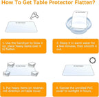 Clear Table Protector 38 x 64 Inch 1.5mm Thick Plastic Table Cover Protector, Waterproof PVC Clear Tablecloth Protector Pad, Rectangular Vinyl Desk Protector Mat for Tabletop Coffee Dining Room Table