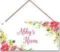Personalized Signs Flowers Sign Wall Art Decoration Exquisite Decorative Signs Custom Name for Kids Room Wall Art Decor Outer Space Themed Nursery Decor For Girls Bedroom