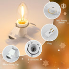 Accessory Cord with Light Bulb UL-Listed White Cord with On/Off Switch Plugs - Perfect for Holiday Decorations and Craft Projects (4 Pack * One Led Bulb)