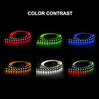 BTF-LIGHTING WS2812B IC RGB 5050SMD Pure Gold Individual Addressable LED Strip 3.28FT 100LED 100Pixel/m Flexible Full Color IP30 DC5V for DIY Chasing Color Project(No Adapter or Controller)