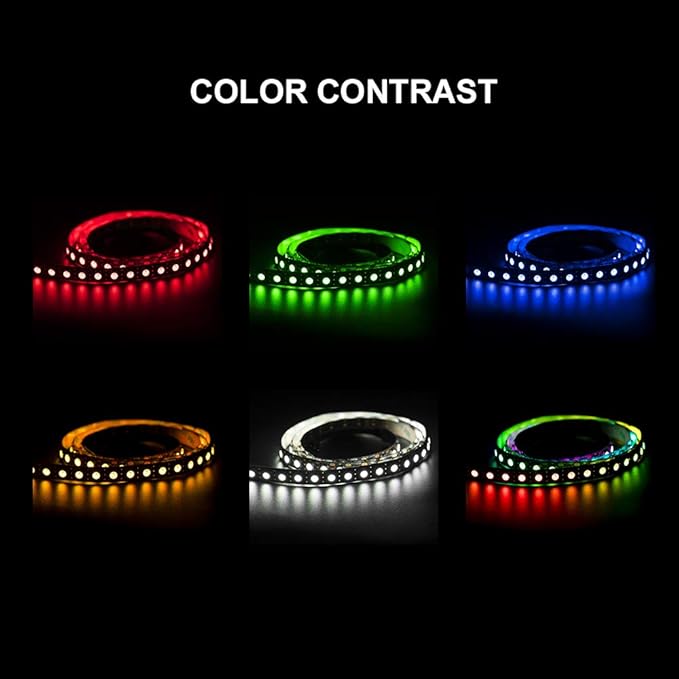 BTF-LIGHTING WS2812B IC RGB 5050SMD Pure Gold Individual Addressable LED Strip 3.28FT 100LED 100Pixel/m Flexible Full Color IP30 DC5V for DIY Chasing Color Project(No Adapter or Controller)
