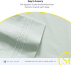 1800 Thread Count Sheet Set – Soft Egyptian Quality Brushed Microfiber Sheets – Luxury Bedding Set with Flat Sheet, Fitted Sheet, 2 Pillow Cases, Queen