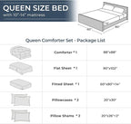 HEVUMYI Royal Blue Queen Comforter Set - 7-Piece All Season Bed in a Bag Queen, Ultra Soft Bedding Set with Comforter, Flat Sheet, Fitted Sheet, Pillowcases, Pillow Shams