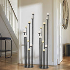 Black 9 Arm Floor Candle Holder Candelabra for Home Decor, Weddings, Dinner Parties Formal Events