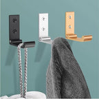6Pcs Folding Coat Hooks, Matte Black Wall Hooks for Hanging Coats Bathroom Towel Hooks Hardware Heavy Duty Aluminum Alloy Robe Hooks Wall Mounted DIY Coat Rack Hooks No Rust Indoor, Outdoor