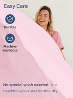 Extra Deep Split King Sheet Set - 7 Piece Breathable & Cooling Sheets - Hotel Luxury Bed Sheets Set - Easy Fit - Soft, Wrinkle Free & Comfy Sheets Set - Light Pink Sheet Set with Extra Deep Pockets