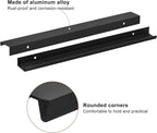 uxcell Cabinet Finger Edge Pull, 5pcs 300mm / 11.81" Aluminum Alloy Back Mount Hidden Cabinet Pulls Concealed Handle for Home Kitchen Drawer Cabinet, Black