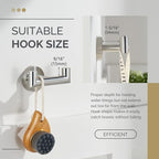 Angle Simple Towel Hook for Bathroom, SUS 304 Stainless Steel, Double Hand Towel Coat Holder for Wall, Brushed Nickel