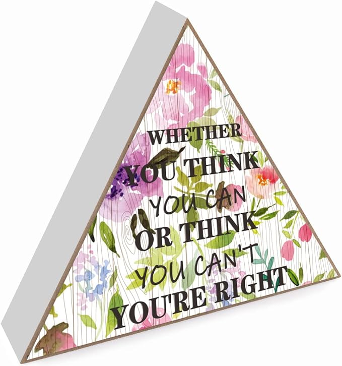 Watercolor Floral Art Print Wooden Box Sign Nursery Wall Decor Inspirational Desk Decor Boho Style Motivational Box Sign For Home Office Boy Girl Room Decor