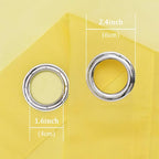 KEQIAOSUOCAI Vibrant Yellow 84 inch Length Sheer Voile Window Treatment Grommet Top Curtain Panels for Bedroom and Living Room (54 x 84 inches Long, Set of 2)