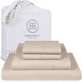 Threadmill Queen Sheet Set for Queen Mattresses | 800 Thread Count Jacquard Celine Light Beige | Better Than Egyptian Cotton | 4 Pc Bed Sheets | Elasticized Deep Pocket | 100% Cotton Queen Sheets