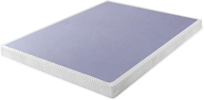 ZINUS Metal Box Spring with Wood Slats, 4 Inch Mattress Foundation, Sturdy Steel Structure, Easy Assembly, King