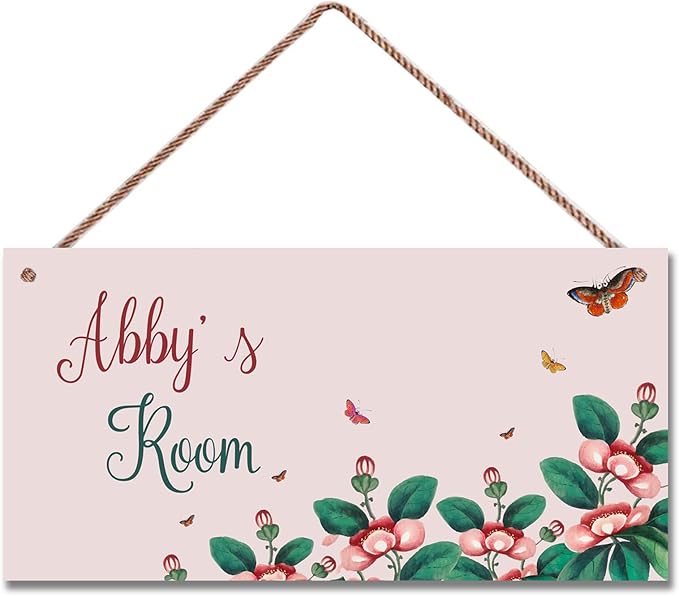 Personalized Flowers Decor for Girls Room Lovely Theme Room Decor for Nursery,Beautiful Wall Art Decor for Kids Room Boys Bedroom Little Man Cave