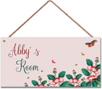 Personalized Flowers Decor for Girls Room Lovely Theme Room Decor for Nursery,Beautiful Wall Art Decor for Kids Room Boys Bedroom Little Man Cave