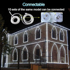 33FT White LED Rope Lights Outdoor,Flexible Tube Rope Lights Plug in,Connecting Rope Lights for Deck,Patio,Camping,Porch,Christmas Holiday Decoration