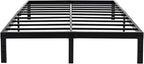 45MinST 14 Inch Reinforced Platform Bed Frame/3500lbs Heavy Duty/Easy Assembly Mattress Foundation/Steel Slat/Noise Free/No Box Spring Needed, Queen