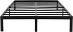45MinST 14 Inch Reinforced Platform Bed Frame/3500lbs Heavy Duty/Easy Assembly Mattress Foundation/Steel Slat/Noise Free/No Box Spring Needed, California King