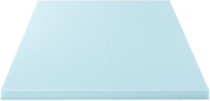 Best Price Mattress 3 Inch Ventilated Memory Foam Mattress Topper, Cooling Gel Infusion, CertiPUR-US Certified, Dorm Essentials, Twin XL