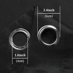 KEQIAOSUOCAI 63 inches Long Living Room Sheer Curtains - Eyelet Top Voile Sheer Draperies Privacy for Villa, W 54 by L 63 inch Length, 2 Panels,Jet Black