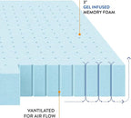 Best Price Mattress 3 Inch Ventilated Memory Foam Mattress Topper, Cooling Gel Infusion, CertiPUR-US Certified, Dorm Essentials, Twin XL