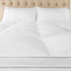 Superior Mattress Topper, Down Alternative, 2 Inch Deep Sized Bed Pillow Top, Comfort Pad, Fluffy Mattress-Topper Protector, Plush Cooling Extra Soft, Hotel Quality, California King, White