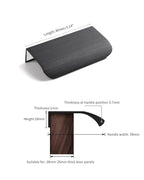5 Pack 3 inch self Adhesive Cabinet pulls Adhesive Cabinet Handles Drawer pulls Black Finger pulls Stick on Handles Concealed Finger pulls for cabinets Edge Pull Seam Flat Pull