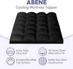 ABENE Mattress Topper for Back Pain Relief, Extra Thick Mattress Pad Pillowtop, Soft Mattress Protector Cover with 8"-21" Deep Pocket, Overfilled Down Alternative Filling (Black, California King)