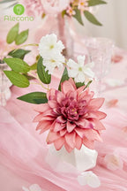 Alecono Artificial Flowers, Pink Fake Flowers for Decorastion, Wedding Flowers for Cake Party Home Table Centerpieces Decor