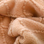BOURINA Orange Throw Blanket 60x80 Inches Throw Textured Solid Soft Sofa Throw Couch Knitted Decorative Blanket