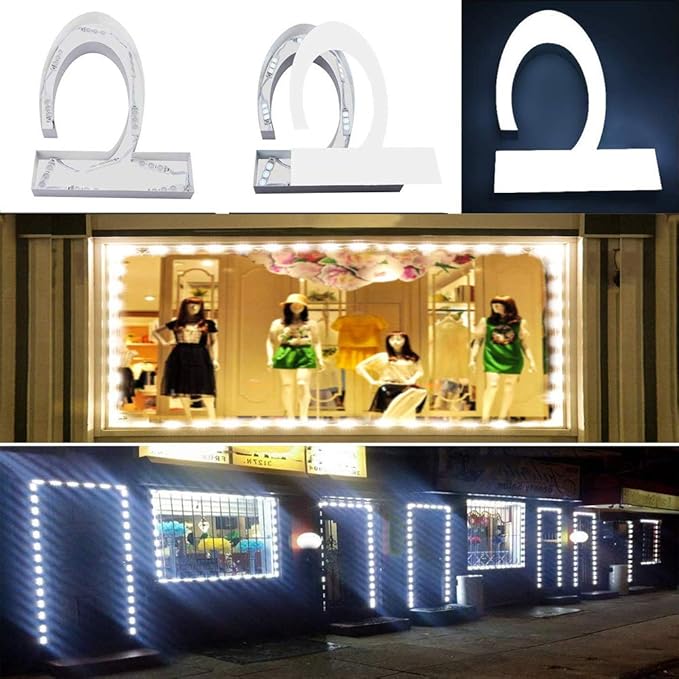 LED Module Windows Lights - 3000K White, 100pcs, 49.8 Ft, 5730 SMD, 150LM Per Module, IP65 Waterproof for Advertising Signs With Tape Adhesive Backside (No Power Supply)