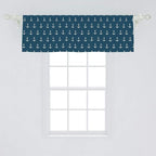 Ambesonne Anchor Window Valance, Nautical Pattern Classic Colors and Anchors Simplistic Design Sailor Ship Print, Curtain Valance for Kitchen Bedroom Decor with Rod Pocket, 54" X 18", Blue White