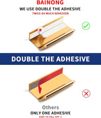 5 Pack 8 inch self Adhesive Cabinet pulls Adhesive Cabinet Handles Gold Drawer Edge pulls Stick on Handles for Cabinet Finger pulls for Cabinet Drawer Handles Seam