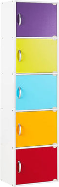 HODEDAH IMPORT Bookcase, Rainbow, 5 Door