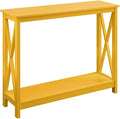 Convenience Concepts Oxford Console Table 39.5" - Sofa Table with Storage Shelf, Transitional Entryway Hall Table for Living Room and Bedroom, Display Foyer Table, Yellow