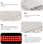 LED Module, 100pcs 49.8 Ft 5730 SMD 150LM Per LED Module IP65 Waterproof Decorative Light for Advertising Signs with Tape Adhesive Backside (Red Light)