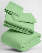 Mellanni Twin Sheets Set - 3 PC Iconic Collection Bedding - Hotel Luxury, Extra Soft, Cooling Bed Sheets - Wrinkle, Fade, Stain Resistant (Twin, Pistachio)