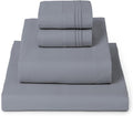Mellanni Queen Sheets Set - 4 PC Iconic Collection Bedding - Hotel Luxury, Extra Soft, Cooling Bed Sheets - Wrinkle, Fade, Stain Resistant (Queen, Mineral Gray)