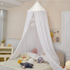 dix-rainbow Princess Decor Canopy for Kids Bed, Soft and Durable Bed Canopy for Girls Room Tent Canopy Dreamy Mosquito Net Bedding, Children Reading Nook Canopies Indoor (White)