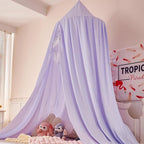 dix-rainbow Princess Decor Canopy for Kids Bed, Soft and Durable Bed Canopy for Girls Room Tent Canopy Dreamy Mosquito Net Bedding, Children Reading Nook Canopies Indoor(Purple)