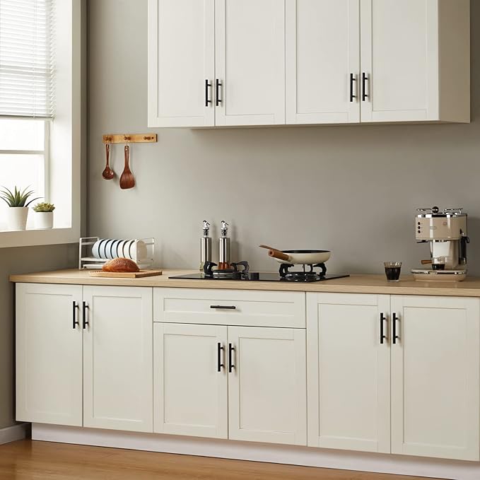 HBL' 20 Pack | 3-3/4 Inch Center to Center Matte Black Cabinet Pulls Kitchen Cabinet Handles,Made of Stainless Steel,Ideal for Cabinet,Drawer,Cupboard and Wardrobe.