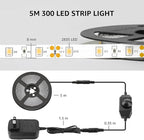 Lepro LED Strip Light White, 16.4ft Dimmable Vanity Lights, 6000K Super Bright LED Tape Lights, 300 LEDs 2835, Strong 3M Adhesive, Suitable for Home, Kitchen, Under Cabinet, Bedroom, Daylight White