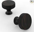 Asidrama 10 Pack Oil Rubbed Bronze Kitchen Cabinet Knobs Knurled Dresser Knob Drawer Knobs Cabinet Hardware Aluminum Knob for Dresser Drawers