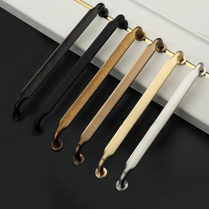 Asidrama 10 Pack 10 Inch(254mm) Champagne Bronze Kitchen Cabinet Handles, Cabinet Pulls Kitchen Cabinet Hardware for Cupboard Drawer Pulls